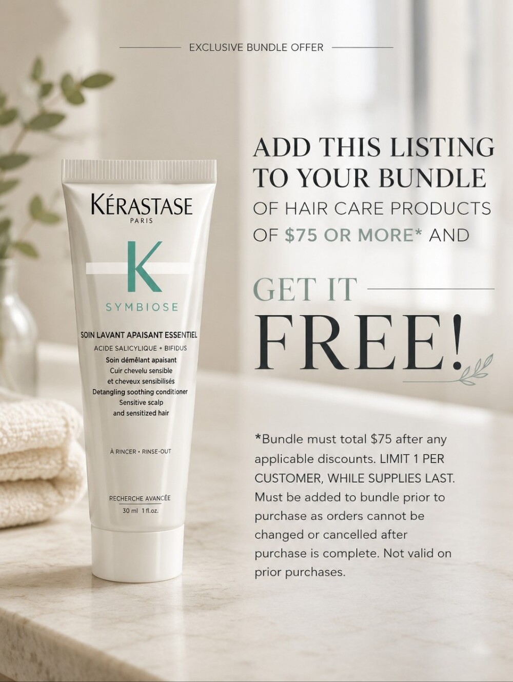 FREE Kérastase Symbiose Travel Size Hair Conditioner - DETAILS INSIDE